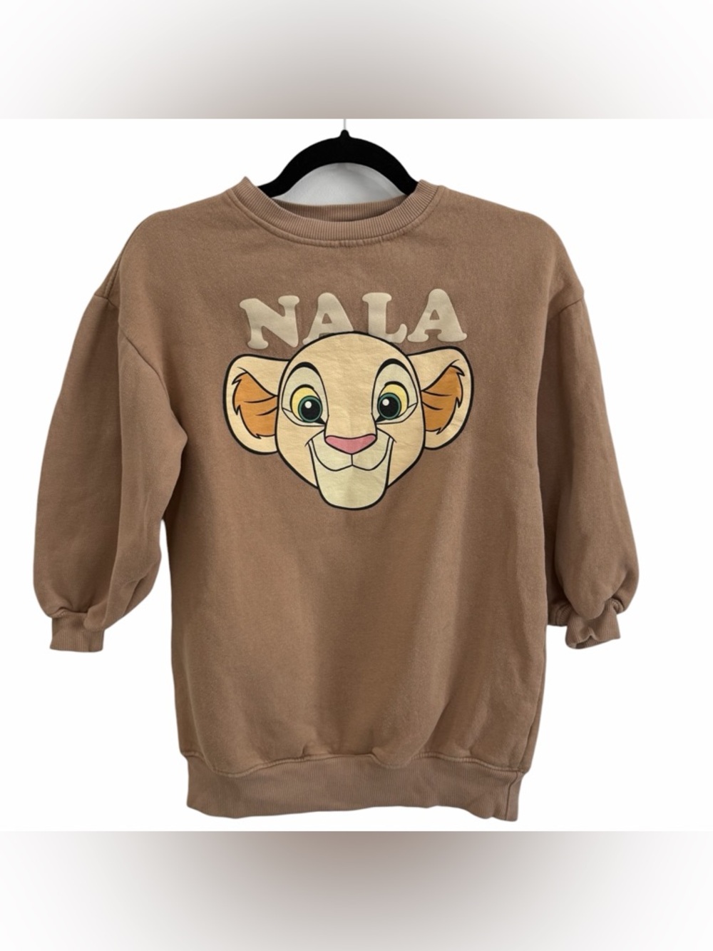 Zara Disney The Lion King Crewneck Nala Sweatshirt Size 10 Tan/Brown